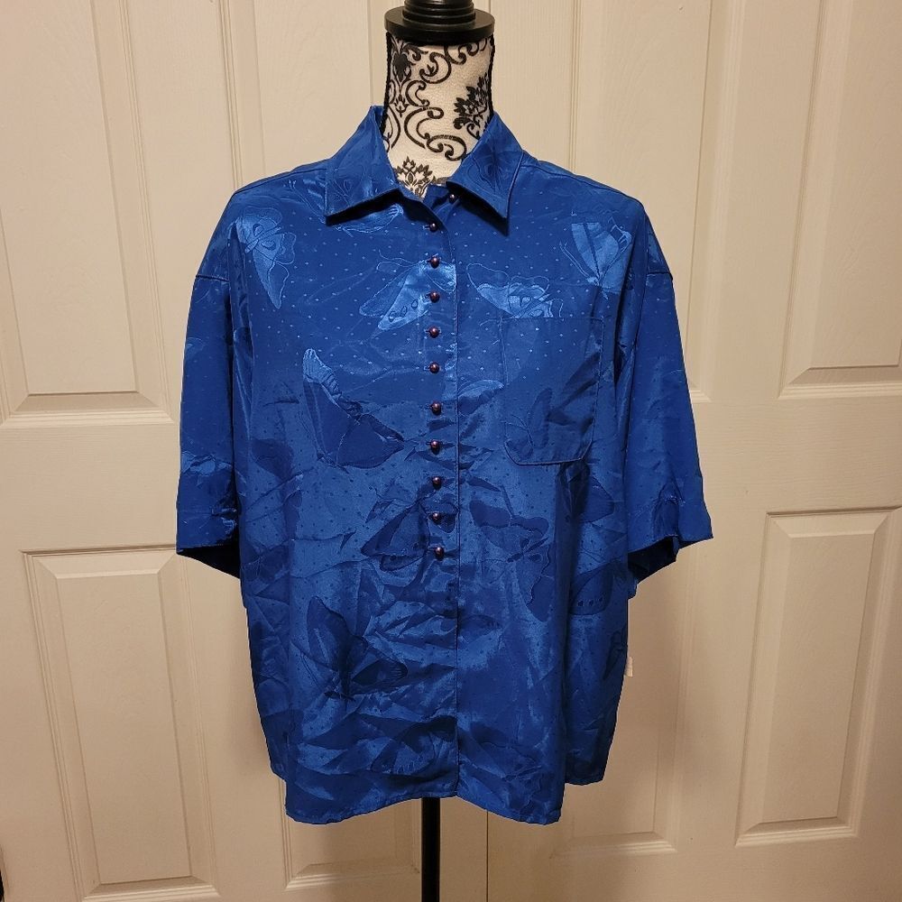 Howard Wolf butterfly button up shirt‎